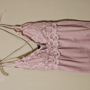 Pink Lace Strappy Top